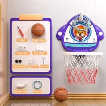 1 комплект подвесной баскетбольной стойки, устойчивый к скольжению, детский баскетбольный набор с надувным развлекательным устройством, детские баскетбольные игрушки без ударов