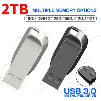 2 ТБ USB Флэш-Накопитель 1 ТБ Внешний USB 3.0 Memory Stick Высокоскоростные Флешки Металлическая USB-Флешка Флэш-Накопитель Для Ноутбука Ноутбук ПК