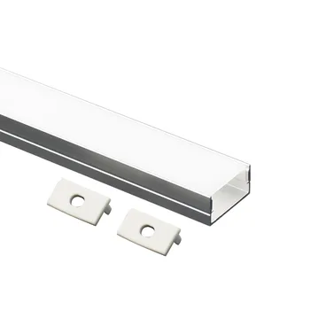 20x10 мм (5шт) 0,5 м Анодированная тонкая светодиодная лента, корпус канала, Алюминиевый светодиодный профиль для стены