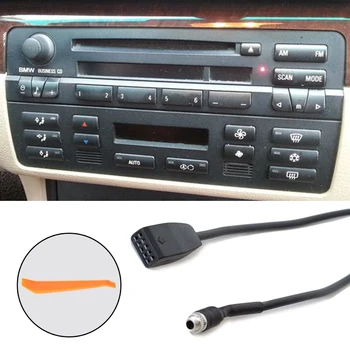 3,5 мм Автомобильный адаптер входного интерфейса AUX In MP3-кабель радио для BMW E39 E53 X 5 E46 320i 320ci 323i 325i Купе Седан Кабриолет