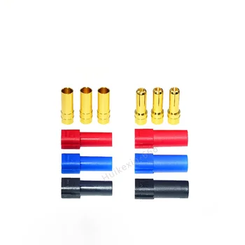 3 par amperes avaliados altos da tomada macho/fêmea do adaptador 6mm do conector de amperes de amperes para a bateria de rc lipo