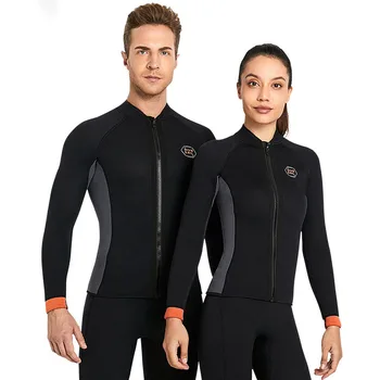 3 мм неопреновые штаны для дайвинга, топ для дайвинга, теплый раздельный гидрокостюм для подводного плавания, серфинга, куртка для дайвинга с длинным рукавом, серфинга, плавания