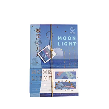 30 листов / комплект Открытки серии Romantic Moonlight, Поздравительные открытки с изображением Мечтательного Солнца, Луны и звезд, Подарочные канцелярские принадлежности