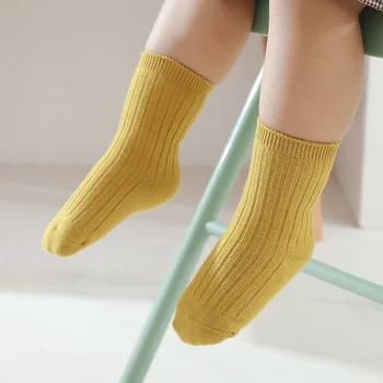 5 пар новых детских носков на осень-зиму 2023 года, носки для мальчиков и девочек, мягкие удобные хлопчатобумажные носки для новорожденных, Материковый Китай