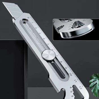 6 в 1 Многофункциональный универсальный нож премиум-класса из нержавеющей стали, дизайн для разрыва хвоста/Линейка/Открывалка для бутылок, Резак для коробок Couteau Art Supplie