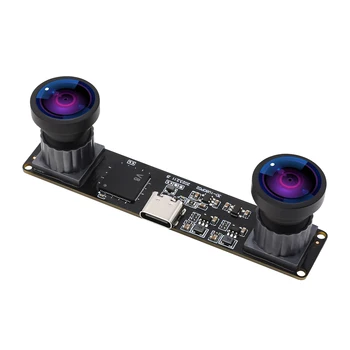 ELP 4MP Синхронизация USB Модуль камеры MJPEG 60 кадров в секунду 3840*1080 Двойной объектив Mini 80*16,5 мм Стерео USB Промышленная Плата Веб-камеры