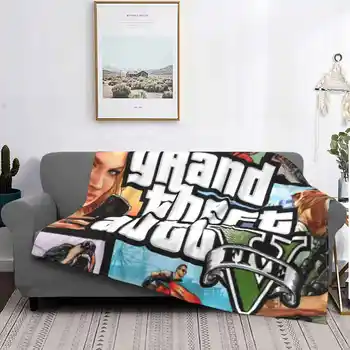 Grand Theft Auto 5 Одеяло для кондиционирования воздуха Мягкое покрывало Grand Theft Auto 23 22 Игровое 17 Забавное 12 Игровое 12 Геймерское 12 Автоматическое