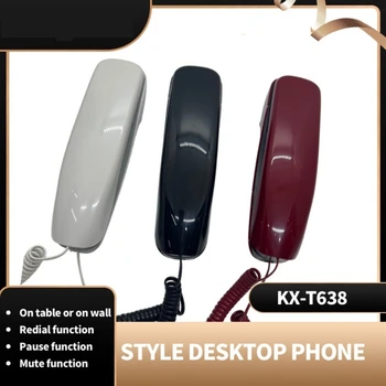 KX-T638 Настенный телефон Настольный стационарный телефон с повторным набором номера для домашнего офиса X3UF