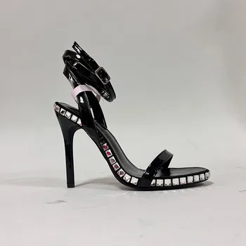 MKKHOU мода сандалии женщин новый кристалл ручной работы, подошва лодыжки ремень пряжка тонкий каблук летние сандалии на высоком каблуке современной открытой обуви