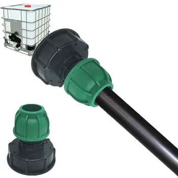 Адаптер IBC Латунный кран с гусиной шеей S60x6, запорный клапан, 3/4-дюймовый адаптер для крана, оборудование для полива, дождевые бочки для хранения воды