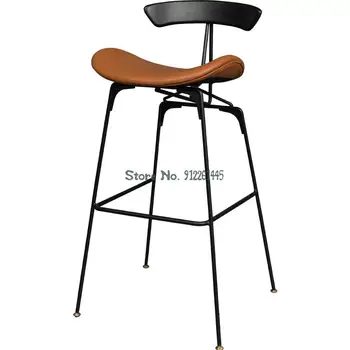 Барный стул в скандинавском индустриальном стиле, современный простой барный стул для кафе, дизайнерский высокий стул Tieyi net red