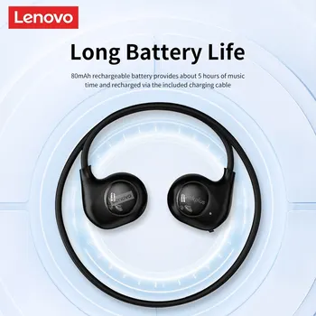 Беспроводная Bluetooth-гарнитура Lenovo Thinkplus XT95II, проводящая воздух, комфортная Спортивная музыка, висящие на шее наушники для бега