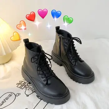 Брендовая женская обувь Lady Boots с круглым носком, пикантные сапоги до бедра на высоком каблуке-Женские ботинки на шнуровке в стиле Лолиты, черные Модные рок-н-ролл с низкой посадкой-