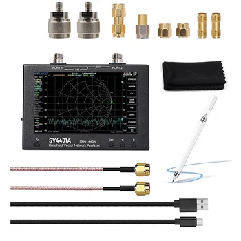 Векторный сетевой анализатор SV4401A 7-дюймовый Сенсорный ЖК-анализатор антенн 50 кГц-4,4 ГГц HF VHF UHF Модернизирован от for Nanovna Vna