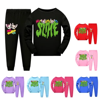 Детский пижамный комплект, демисезонный комплект детской одежды Me Contro Te, пижамная одежда для мальчиков, хлопковая пижама с героями мультфильмов для маленьких девочек