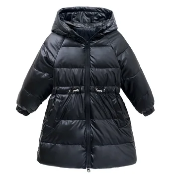 Детское пуховое пальто, зимние парки и пальто с хлопковой подкладкой для маленьких девочек-подростков, утепленные теплые длинные куртки, верхняя одежда для малышей