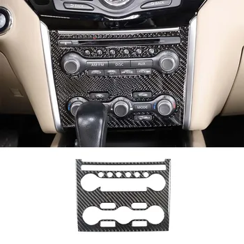 Для 2013-2018 Nissan Pathfinder мягкая карбоновая панель переключателя автомобильного кондиционера из углеродного волокна, декоративная наклейка, аксессуары для защиты автомобиля