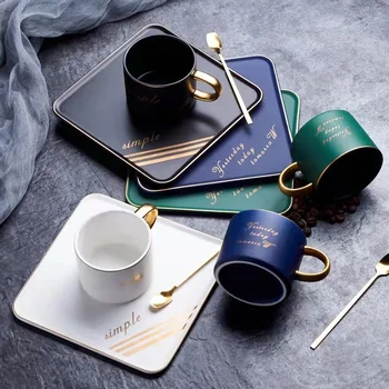 Европейская легкая роскошная керамическая кофейная чашка ins high beauty mug послеобеденный чайный набор