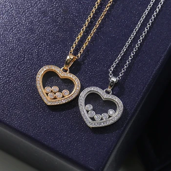 Европейское и американское новое ожерелье-сердечко из стерлингового серебра 925 пробы для женской моды и ювелирных изделий люксовых брендов, подарок на День Святого Валентина
