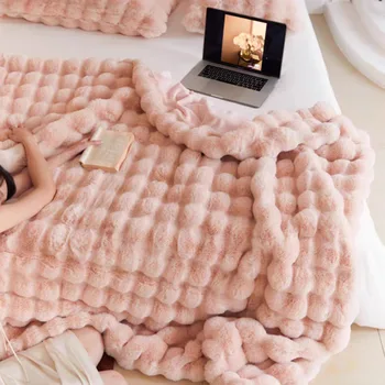 Зимнее одеяло из искусственного меха, Тосканское тепловое одеяло, Тепловое супер Удобное одеяло для кровати, зимний диван высокого класса