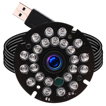Инфракрасная USB-ПК-Камера ELP Дневного ночного видения Full HD 1920*1080 30 кадров в секунду H.264 IMX323 USB-Модуль Камеры С ИК-резкой и 24шт ИК-светодиодов
