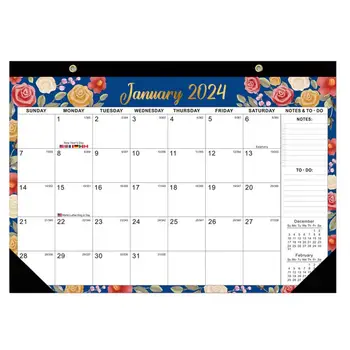 Календарь на 2024 год Календарь из Плотной бумаги на 2024 год Настенные Календари на Шнурке Прочные Планировщики на месяц Списки дел Новые для Организации