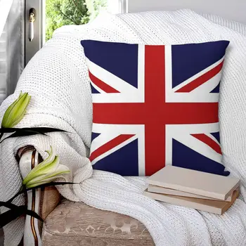 Квадратная наволочка с флагом Великобритании Юнион Джек, наволочка на молнии из полиэстера, декоративная комфортная подушка для дома, гостиной