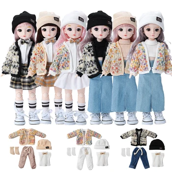 Комплект свитеров 1/6 BJD Doll, одежда для девочек и мальчиков, аксессуары для юбок для кукол 30 см, игрушка для девочек в подарок