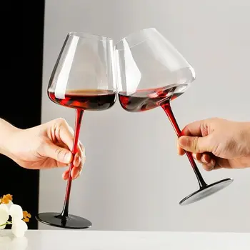 Красочный стержень, Высокая ножка, Кубок для красного вина, кубок для бургундского вина, Красивый кубок для вина, Бокалы из цветного стекла для напитков, бокалы для шампанского