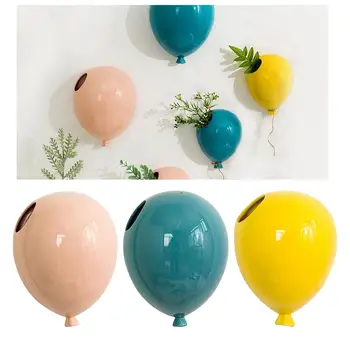 Креативный дизайн керамического воздушного шара, настенный Цветочный горшок, ваза для цветов в гостиной
