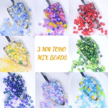 Круглые бусины TOHO 8/0, 3 мм, японские разноцветные импортные рисовые бусины для самостоятельного изготовления ювелирных изделий, аксессуар для браслета 5 г/пакет