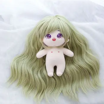 Кукольный парик со светлыми вьющимися волосами для плюшевых кукол длиной 20 см, парики для волос 