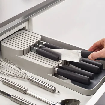 Кухонный ящик для хранения Новый практичный ящик для хранения ножей Ящик для разделения и сортировки ножей