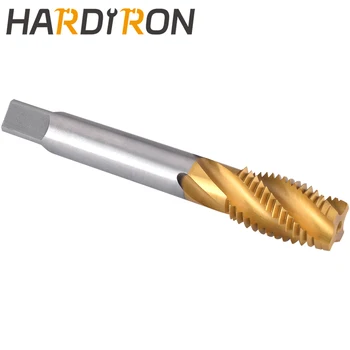 Метчик для спиральной канавки Hardiron M24, титановое покрытие HSS, метчик для нарезания спиральной канавки M24x3