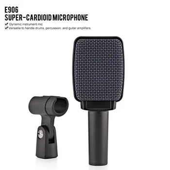 Микрофон для записи E906. Суперкардиоидный динамический инструментальный микрофон с переключаемым фильтром поля для ударной гитары Sennheiser