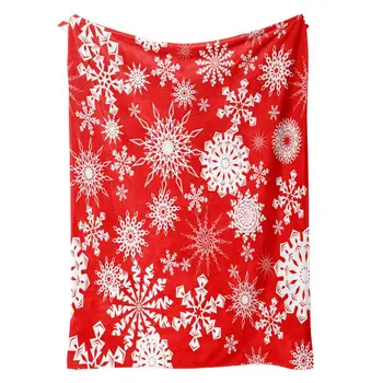 Мягкое уютное одеяло Праздничное Одеяло для отдыха Уютный Рождественский Диван-кровать с принтом Лося, снежинки, Санта-Клауса, Офисное одеяло для сна на Рождество