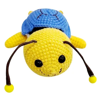 Набор для вязания крючком для начинающих - Turtle Bee Crochet Kit Сделай сам и полный набор для вязания крючком для начинающих, (синий)