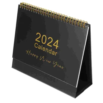 Настольный календарь на 2024 год, офисные украшения, стоящий на рабочем столе, маленький флип, украшающий бумажную повестку дня