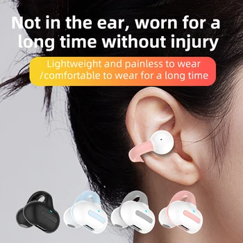 Наушники Bluetooth с костной проводимостью, открытый зажим для ушей, беспроводные наушники с микрофоном, спортивные гарнитуры для Android iPhone 2023 НОВИНКА