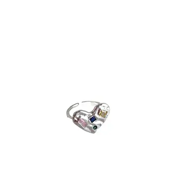 Нежный Изысканный дизайн в виде сердца в стиле ретро, женское кольцо в стиле Циркон Y2k, кольцо в корейском стиле, модные ювелирные изделия, винтажное кольцо