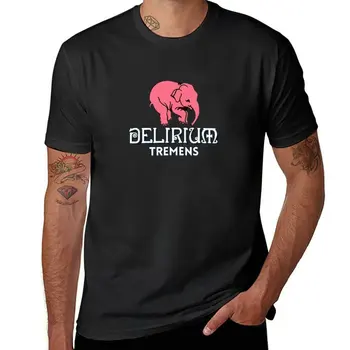 Новая футболка с логотипом Beer Delirium Tremens, спортивная рубашка, пустые футболки, черные футболки, футболки для мужчин, хлопок