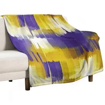 Новое одеяло с абстрактной краской, клетчатые волосатые одеяла, летнее роскошное одеяло