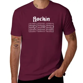 Новый Rockin (папа-гитарист) Футболки для мальчиков, футболки с аниме, новое издание, футболка оверсайз, мужская футболка с рисунком