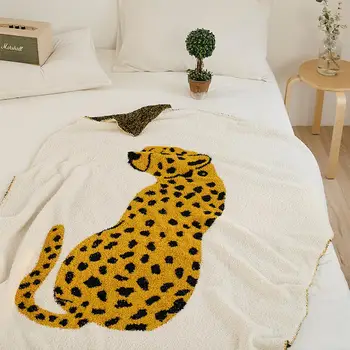 Одеяло для кровати с животным рисунком YOUZI Супер Мягкое Удобное Легкое дышащее покрывало для дивана-кровати