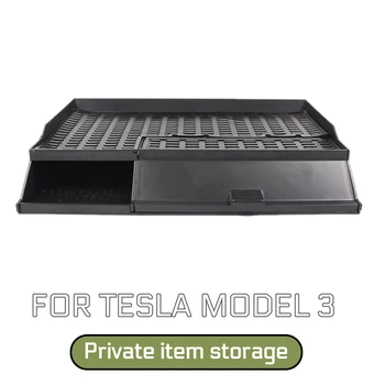 Перчаточный ящик для центрального подлокотника автомобиля для Tesla Model 3 2018-2019, двухэтажный нескользящий автомобильный органайзер