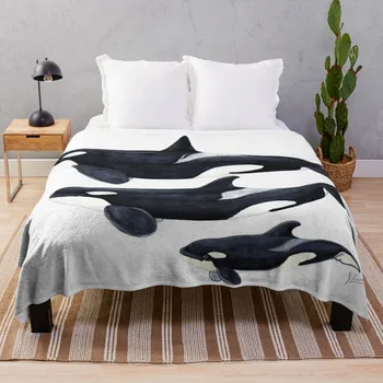 Плед Orca, зимние одеяла для кровати, косплей, аниме, Роскошное пледовое одеяло