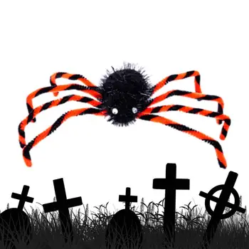 Повязка на голову с пауком на Хэллоуин, Пугающая Паучья прическа для косплея, Подарочная брошь/повязка на голову/ браслет-пощечина для