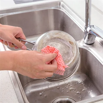 Полотенце для мытья посуды, Нетканый впитывающий материал, не содержащий масла, Съемные одноразовые полезные вещи для уборки кухни, тряпка для чистки
