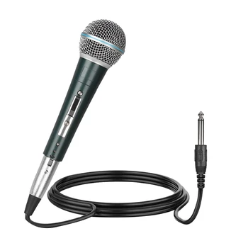 Ручной проводной микрофон для микрофона Динамический микрофон для караоке с живым вокалом Микрофон