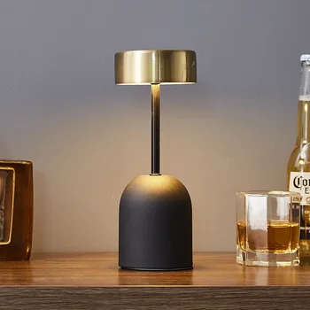 Светодиодная лампа-гриб, персонализированная настольная USB-зарядка, беспроводная настольная лампа, металлическая настольная лампа для украшения спальни в ресторане отеля